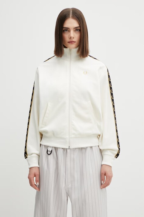 Fred Perry bluza damska kolor beżowy gładka J9100