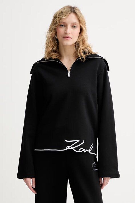 Karl Lagerfeld mikina ženská s bavlnou černá B2W20005
