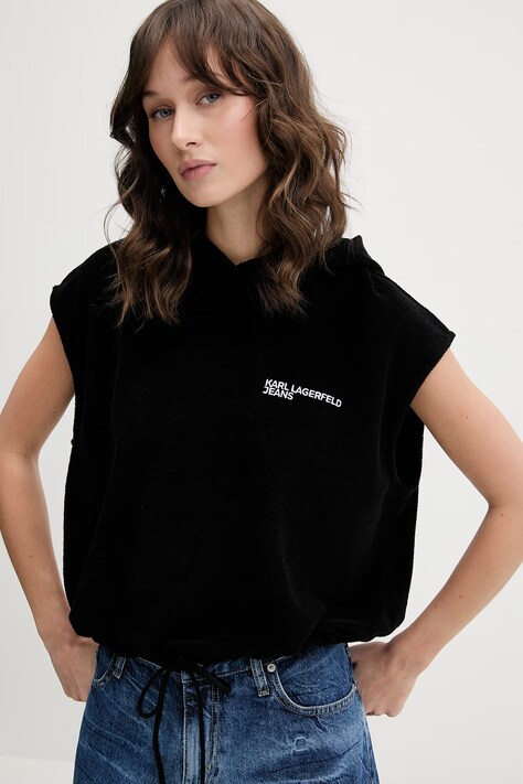 Karl Lagerfeld Jeans кофта оверсайз жіноча — SS26-BLD0MC, чорний — фото 4
