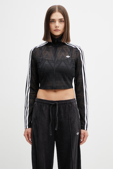 adidas Originals кофта, яка розстібається жіноча Firebird чорна KD0349
