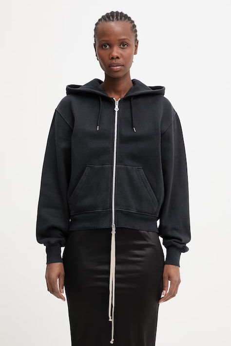 Our Legacy Mischief bluza z kapturem bawełniana damska czarna W2266MW
