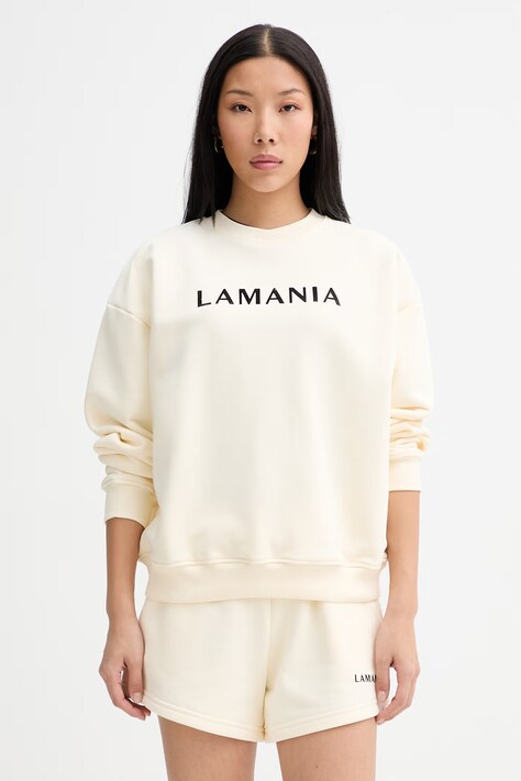 La Mania bluza damska z bawełną FLINT Beżowa FLINT