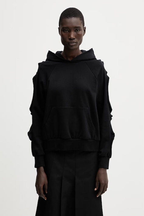 Undercover HOODIE mikina s kapucí bavlněná dámská černá UP1F1810