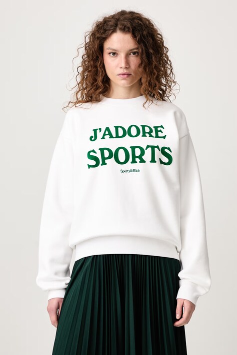 Sporty & Rich Jadore bluza bawełniana damska biała ST09873702WH01