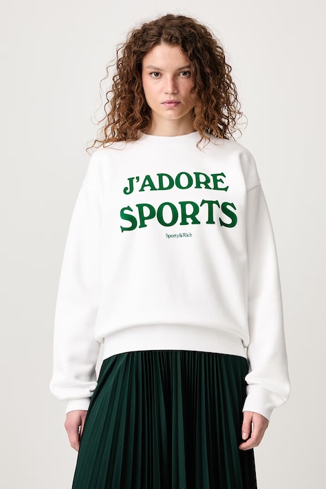 Sporty & Rich Jadore bluza bawełniana damska biała ST09873702WH01