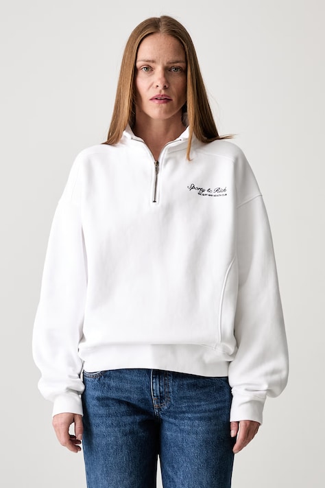 Sporty & Rich Syracuse bluza bawełniana damska biała ST09875325WH01