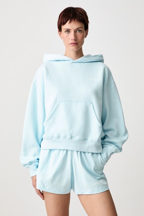 Sporty & Rich International bluza z kapturem bawełniana damska różowa ST09574264P145