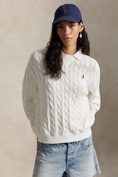 Polo Ralph Lauren bluza damska bawełniana biała 211A12736