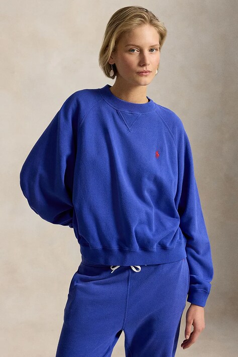 Polo Ralph Lauren Кофта для женщин с хлопком голубая 211A12739