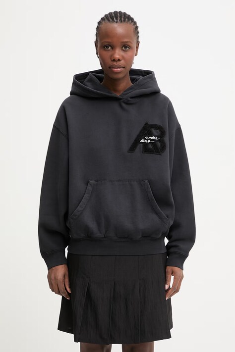 Anine Bing Jaci bluza z kapturem bawełniana damska czarna A.08.11882