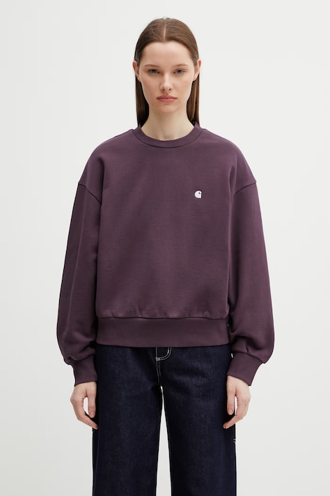 Carhartt WIP W' Casey Sweatshirt bluza bawełniana damska fioletowa I032643.3MVXX
