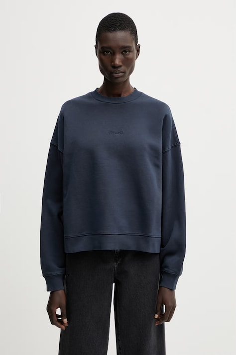 Carhartt WIP W' Benton Sweat felpa in cotone da donna blu navy I034511.3IWGD