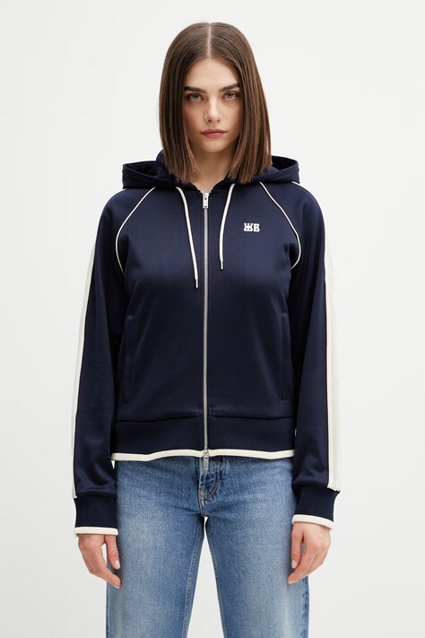 Wales Bonner Anthem bluza rozpinana damska granatowa WS26JE17.JE10.503