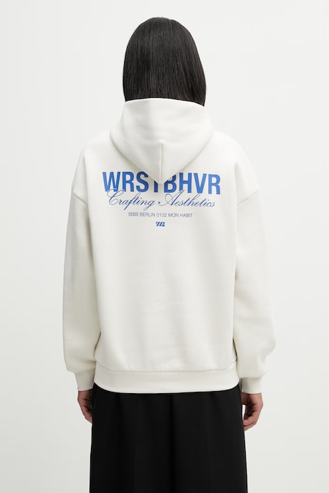 WRSTBHVR Studio V13 bluza z kapturem damska beżowa U2026TT.3439
