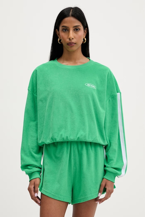 Rip Curl bluza oversize damska z bawełną zielona 076WFL
