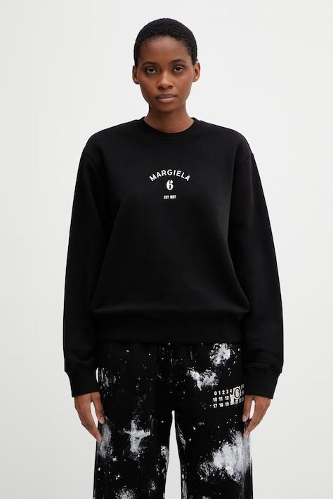 MM6 Maison Margiela mikina dámska bavlnená čierna S62GU0145.M25014