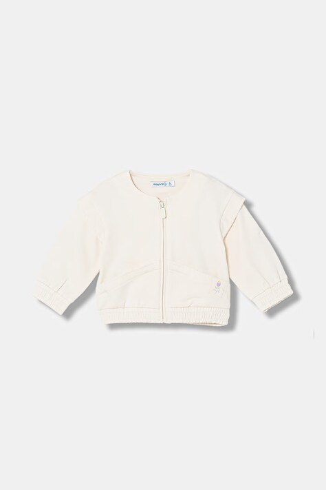 Detská mikina Mayoral biela farba, jednofarebná, 1491