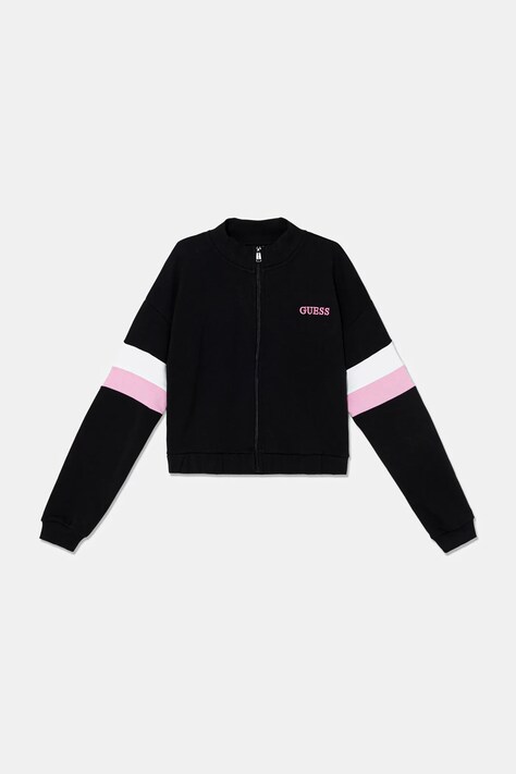 Guess bluza bawełniana dziecięca kolor czarny wzorzysta J6RQ00 KAD74