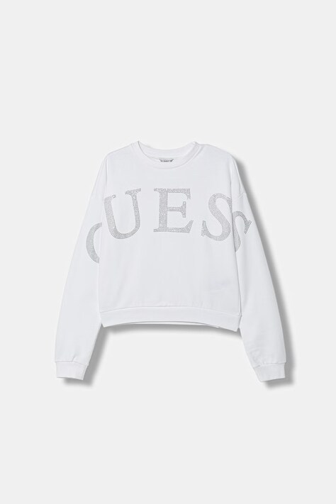 Guess bluza dziecięca bawełniana biała