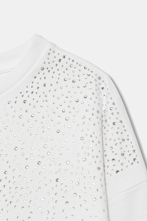 Guess bluza bawełniana dziecięca kolor biały z aplikacją J6RQ13 KA6R4