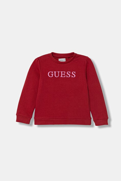 Guess bluza dziecięca kolor czerwony z aplikacją K6RQ00 KAD74