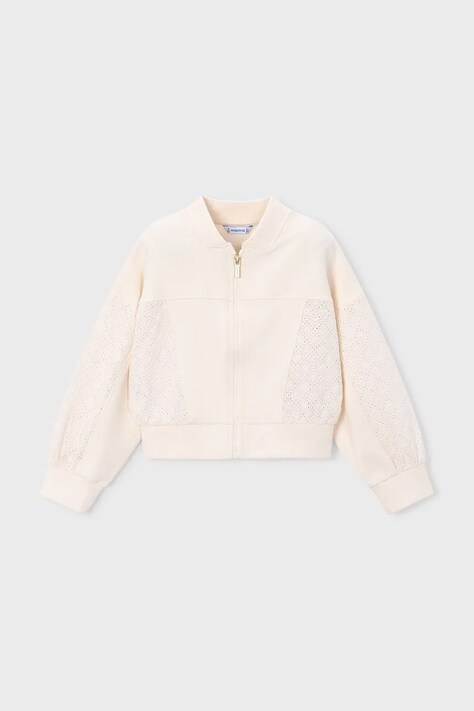 Mayoral bluza dziecięca kolor beżowy gładka 3456