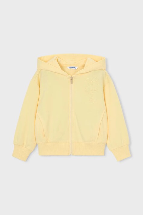 Παιδική μπλούζα Mayoral χρώμα: κίτρινο, με κουκούλα, 3457