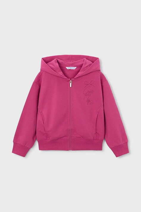 Παιδική μπλούζα Mayoral χρώμα: ροζ, με κουκούλα, 3457