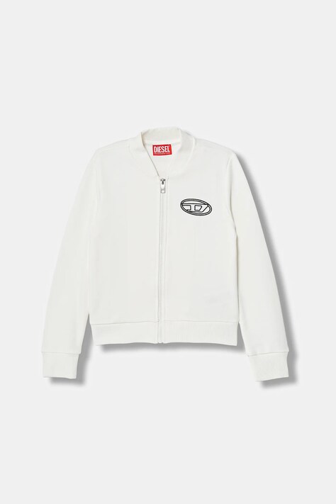 Diesel bluza dziecięca z bawełną SKIPPY SWEAT-SHIRT kolor biały gładka J02620