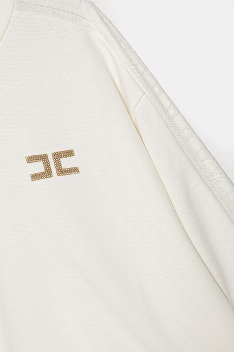 Elisabetta Franchi bluza dziecięca bawełniana beżowa EFFE168.0.FF002