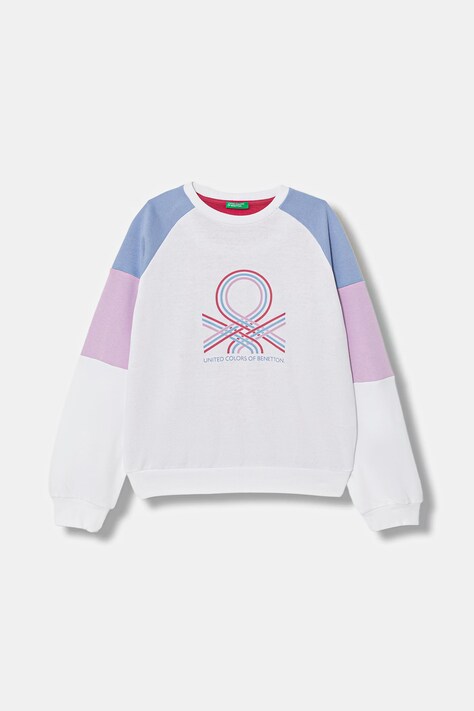United Colors of Benetton bluza bawełniana dziecięca kolor multicolor wzorzysta 3J68C10S5
