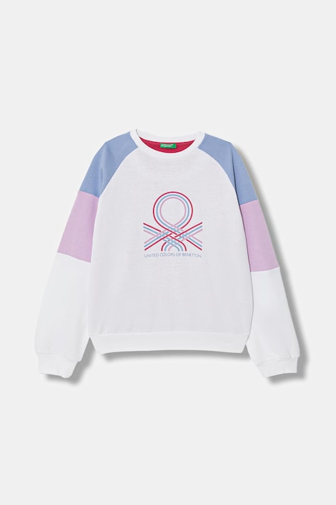 United Colors of Benetton bluza bawełniana dziecięca kolor multicolor wzorzysta 3J68C10S5