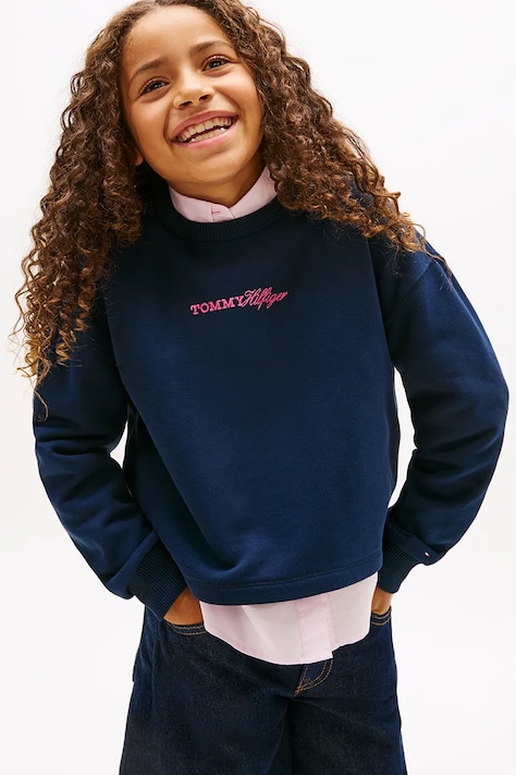 Tommy Hilfiger μπλούζα παιδική βαμβακερή σκούρα μπλε KG0KG09128