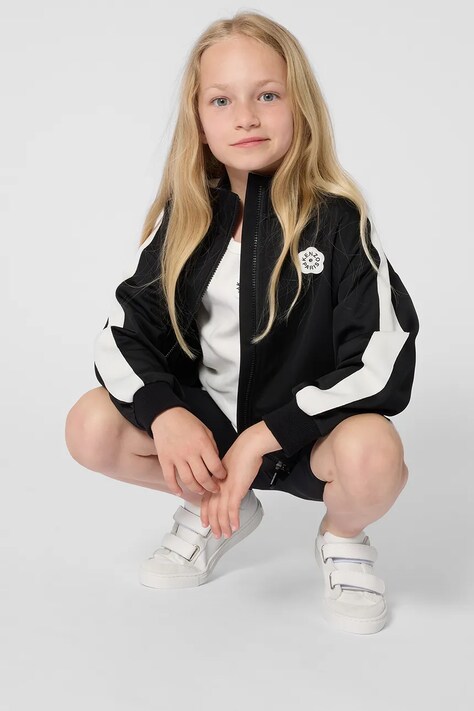 Kenzo Kids bluza dziecięca kolor czarny z aplikacją K61632