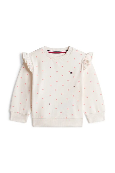 Tommy Hilfiger bluza niemowlęca z bawełną biała KN0KN02391