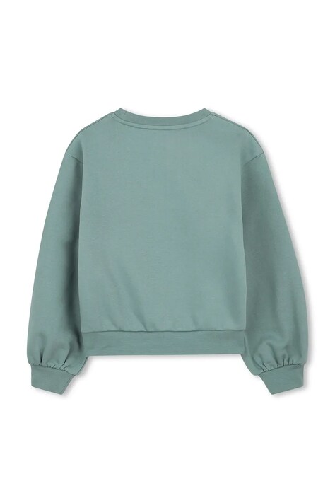 BOSS bluza dziecięca kolor zielony z nadrukiem J53022