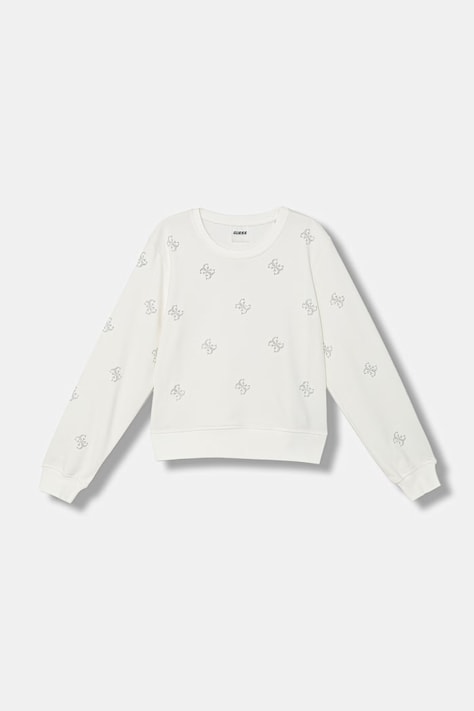 Guess bluza dziecięca z bawełną biała J6GQ06 KF712