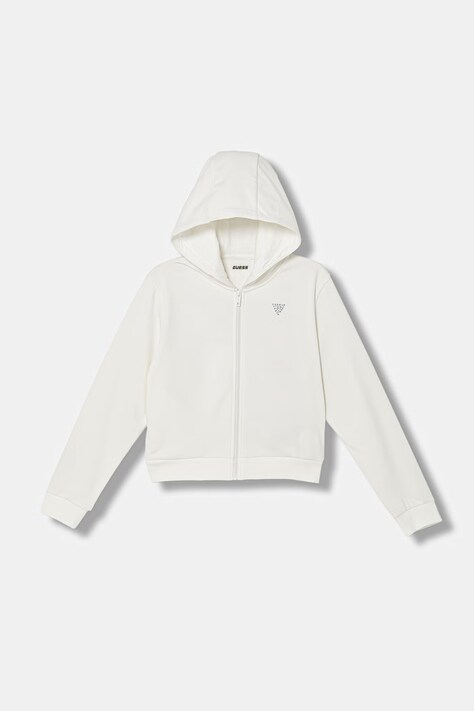Guess bluza rozpinana dziecięca z bawełną biała J6GQ07 KF712