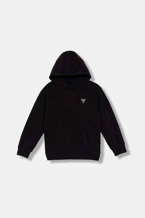 Guess bluza z kapturem dziecięca czarna J6GQ10 KF712