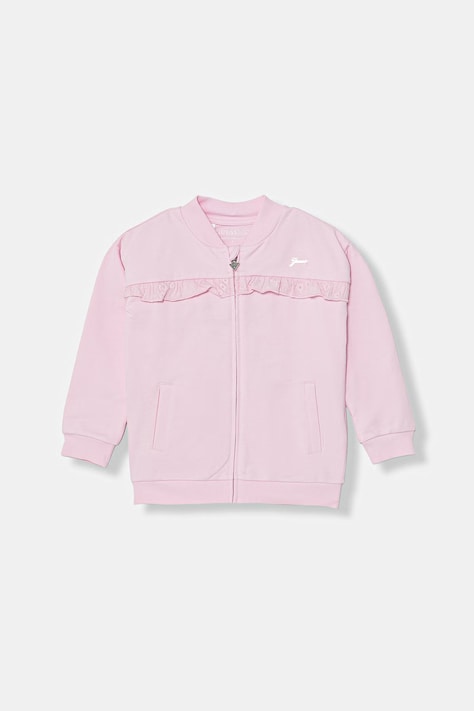 Guess bluza dziecięca bawełniana różowa K6GQ01 KA6R4