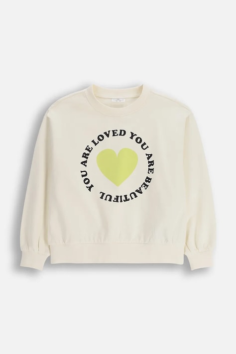 Coccodrillo bluza bawełniana dziecięca kolor biały z nadrukiem EVERYDAY GIRL