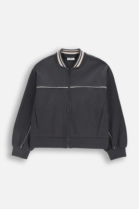 Coccodrillo bluza dziecięca kolor szary z nadrukiem HEARTS GIRL JUNIOR