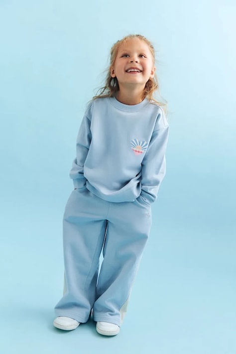 Wheat Melegítőfelső gyerekeknek pamutból kék 0390-671-GOTS