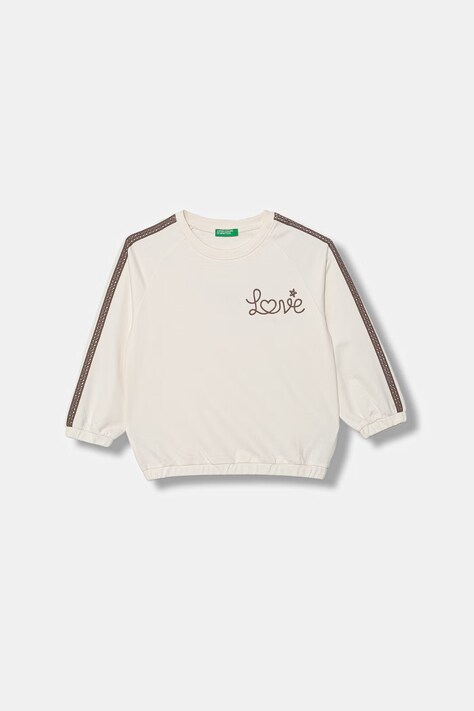 United Colors of Benetton bluza dziecięca bawełniana beżowa 3F9VG10M2