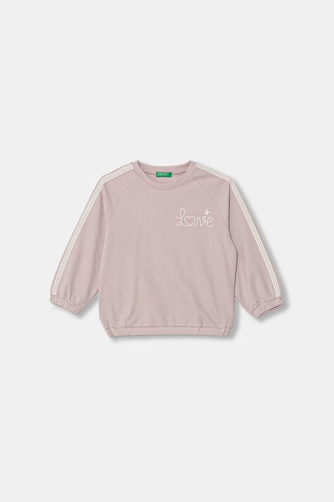 United Colors of Benetton bluza dziecięca bawełniana różowa 3F9VG10M2
