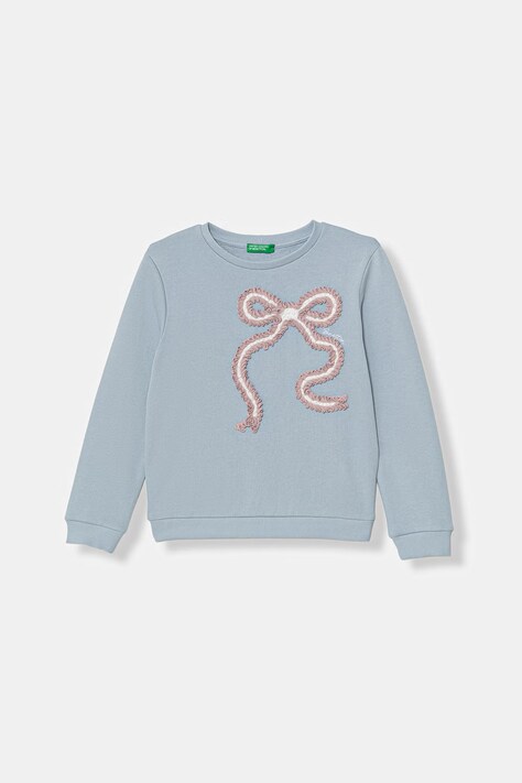 United Colors of Benetton bluza dziecięca bawełniana niebieska 3J68G10M3