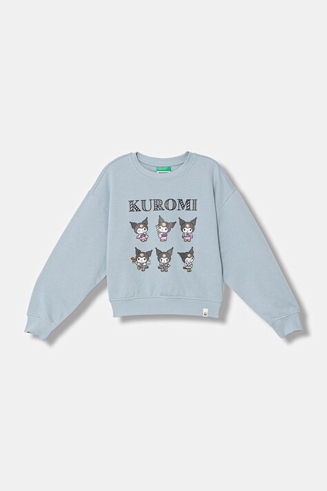 United Colors of Benetton mikina dětská bavlněná modrá 3J70C10SN