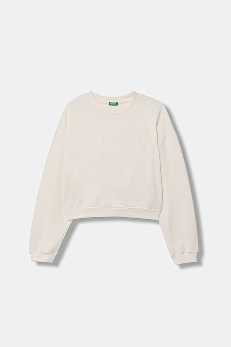 United Colors of Benetton pulover otroški bombažen bež 3NBMC10SD