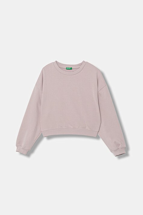 United Colors of Benetton pulover otroški bombažen roza 3NBMC10SD