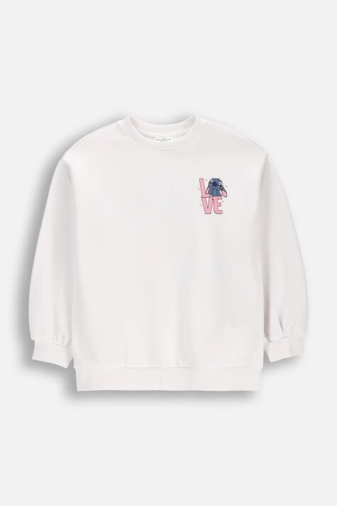 Coccodrillo felpa per bambini in cotone bianca LICENCE GIRL